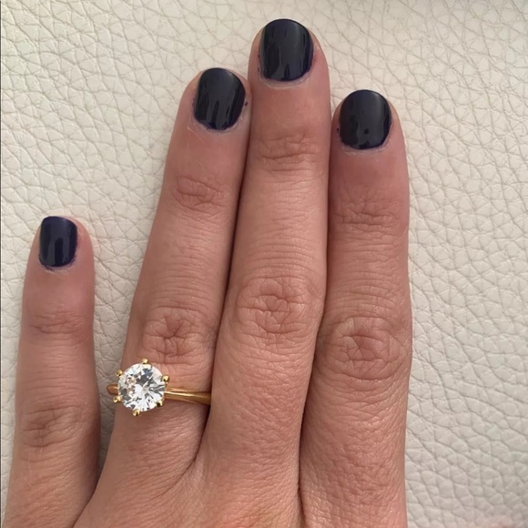 NEW gold 6 prong solitaire engagement ring